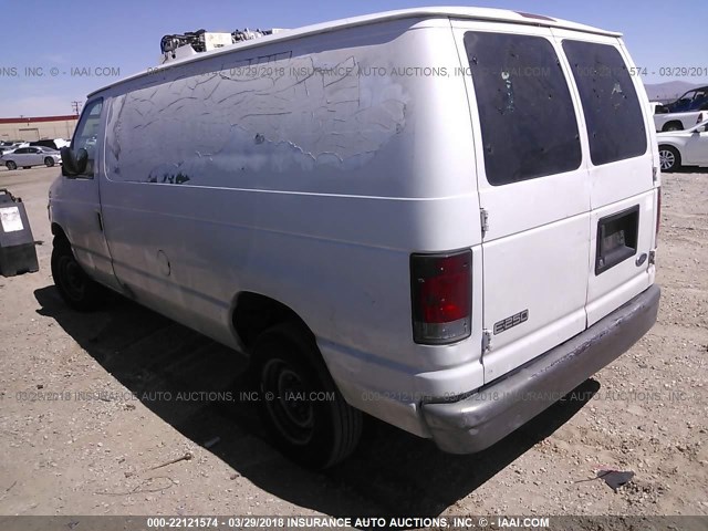 1FTNE24LXYHA08644 - 2000 FORD ECONOLINE E250 VAN WHITE photo 3