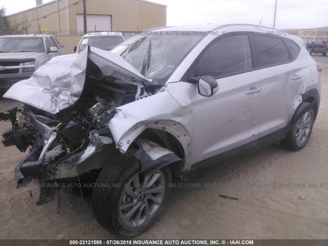 KM8J33A40GU071714 - 2016 HYUNDAI TUCSON LIMITED/SPORT AND ECO/SE SILVER photo 2