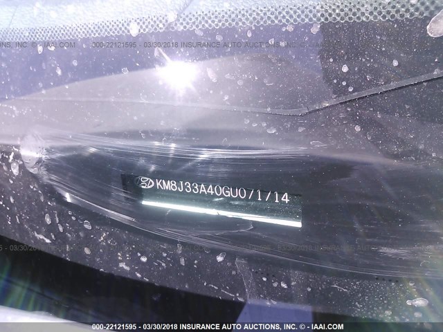 KM8J33A40GU071714 - 2016 HYUNDAI TUCSON LIMITED/SPORT AND ECO/SE SILVER photo 9