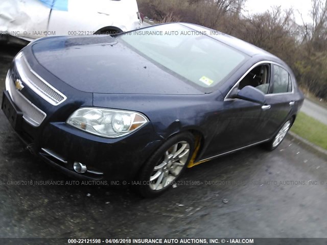 1G1ZE5E16BF350006 - 2011 CHEVROLET MALIBU LTZ BLUE photo 2