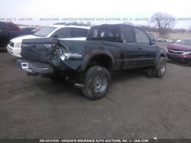 5TEWN72N73Z271719 - 2003 TOYOTA TACOMA XTRACAB GREEN photo 4