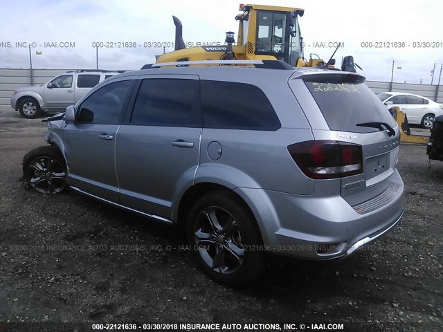 3C4PDCGB9FT670279 - 2015 DODGE JOURNEY CROSSROAD SILVER photo 3