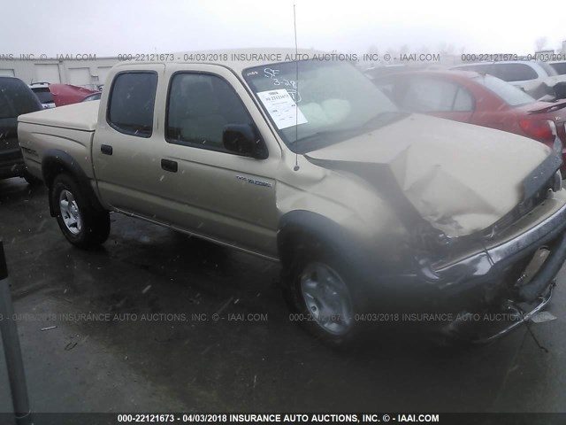 5TEGN92N04Z353499 - 2004 TOYOTA TACOMA DOUBLE CAB PRERUNNER GOLD photo 1