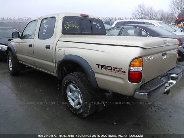 5TEGN92N04Z353499 - 2004 TOYOTA TACOMA DOUBLE CAB PRERUNNER GOLD photo 3