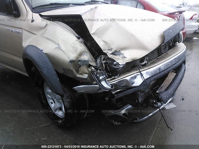 5TEGN92N04Z353499 - 2004 TOYOTA TACOMA DOUBLE CAB PRERUNNER GOLD photo 6