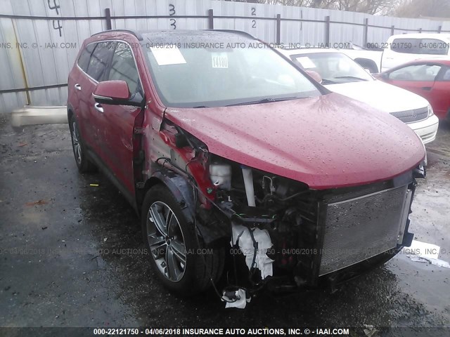 KM8SRDHF3EU035061 - 2014 HYUNDAI SANTA FE LIMITED RED photo 1