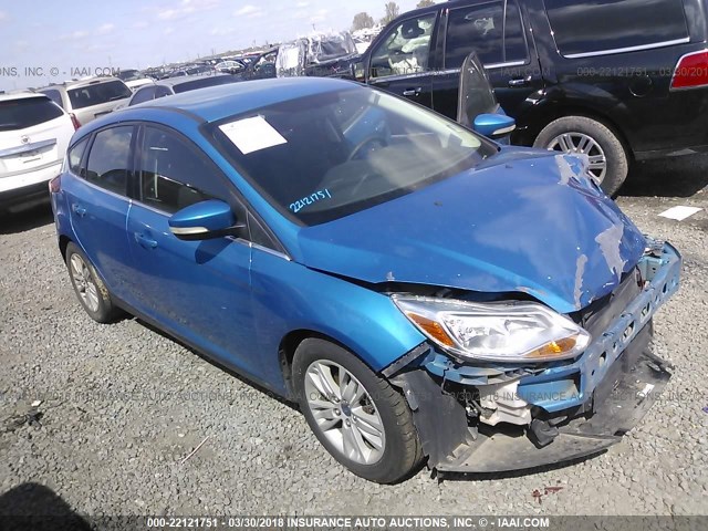 1FAHP3M24CL315467 - 2012 FORD FOCUS SEL BLUE photo 1