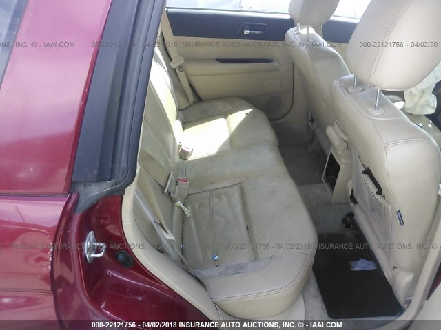 JF1SG67616H738374 - 2006 SUBARU FORESTER 2.5X LL BEAN RED photo 8