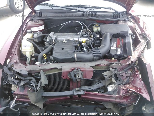 1G2NF52FX3C157058 - 2003 PONTIAC GRAND AM SE1 MAROON photo 10