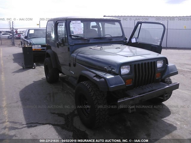 1J4FY29S1PP222268 - 1993 JEEP WRANGLER / YJ  GREEN photo 1