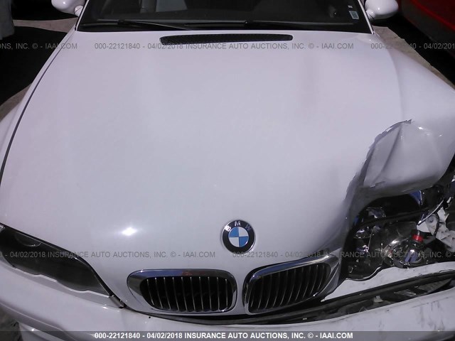 WBSBR93413PK03887 - 2003 BMW M3 WHITE photo 10