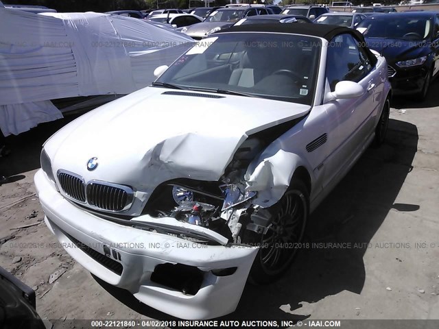 WBSBR93413PK03887 - 2003 BMW M3 WHITE photo 2