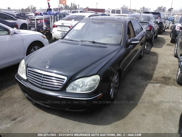 WDBNG70J04A408936 - 2004 MERCEDES-BENZ S 430 BLACK photo 2