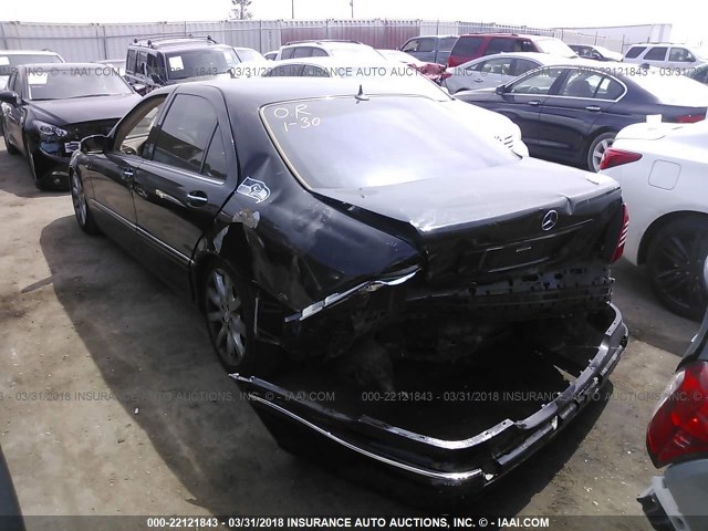 WDBNG70J04A408936 - 2004 MERCEDES-BENZ S 430 BLACK photo 3