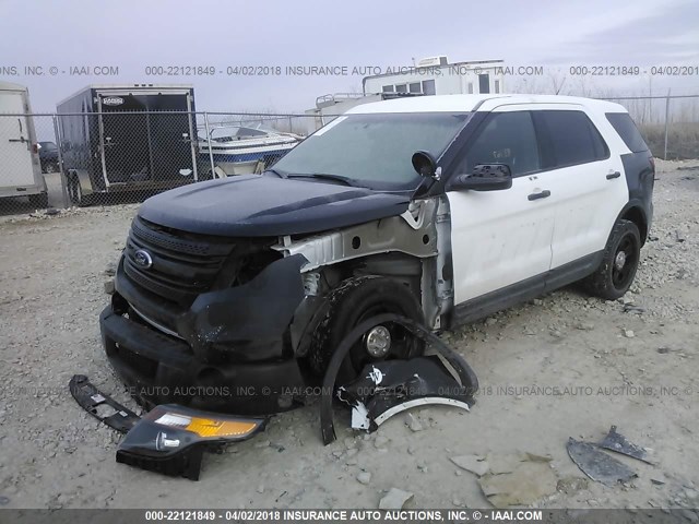 1FM5K8AR9EGC49631 - 2014 FORD EXPLORER POLICE INTERCEPTOR WHITE photo 2