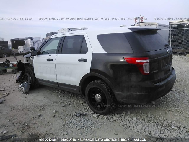 1FM5K8AR9EGC49631 - 2014 FORD EXPLORER POLICE INTERCEPTOR WHITE photo 3