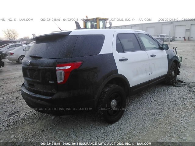1FM5K8AR9EGC49631 - 2014 FORD EXPLORER POLICE INTERCEPTOR WHITE photo 4