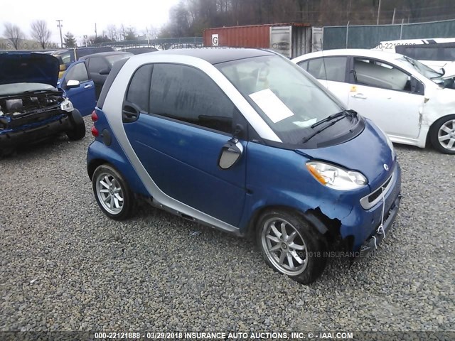 WMEEJ31X78K195807 - 2008 SMART FORTWO PURE/PASSION BLUE photo 1