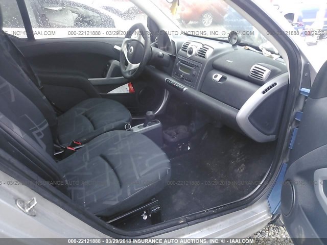 WMEEJ31X78K195807 - 2008 SMART FORTWO PURE/PASSION BLUE photo 5
