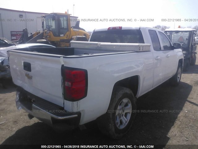 1GCVKREC3FZ370130 - 2015 CHEVROLET SILVERADO K1500 LT WHITE photo 4