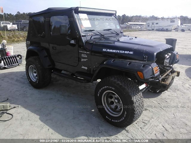 1J4FY19S8VP467690 - 1997 JEEP WRANGLER / TJ SPORT BLACK photo 1