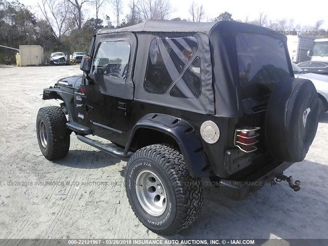 1J4FY19S8VP467690 - 1997 JEEP WRANGLER / TJ SPORT BLACK photo 3