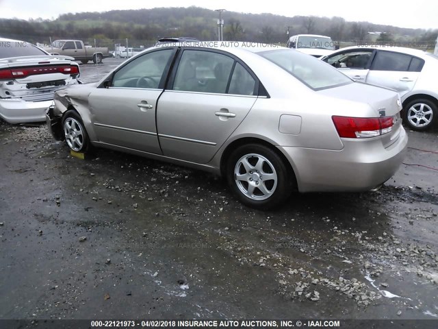 5NPEU46FX6H056620 - 2006 HYUNDAI SONATA GLS/LX TAN photo 3