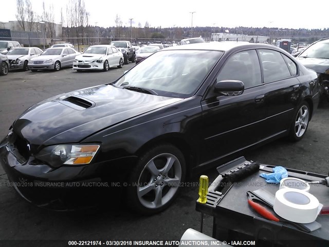 4S3BL676X54205404 - 2005 SUBARU LEGACY GT LIMITED BLACK photo 2