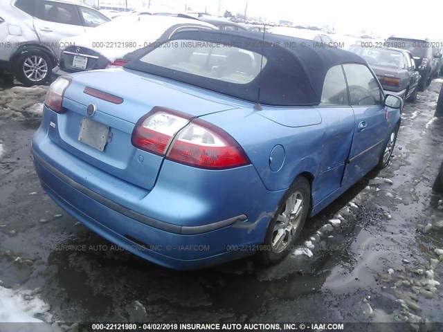 YS3FD79Y976102848 - 2007 SAAB 9-3 2.0T BLUE photo 4