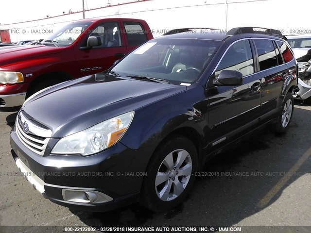 4S4BRBJC4B3381450 - 2011 SUBARU OUTBACK 2.5I LIMITED GRAY photo 2