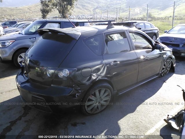 JM1BK34M291228073 - 2009 MAZDA SPEED 3 BLACK photo 4