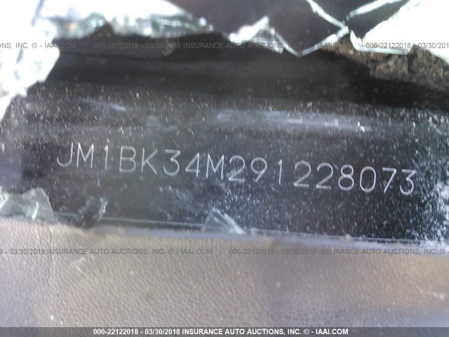 JM1BK34M291228073 - 2009 MAZDA SPEED 3 BLACK photo 9