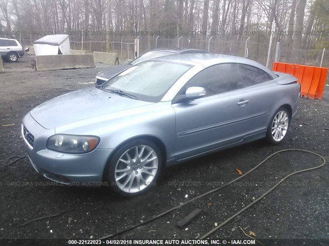 YV1MC67258J045695 - 2008 VOLVO C70 T5 Light Blue photo 2