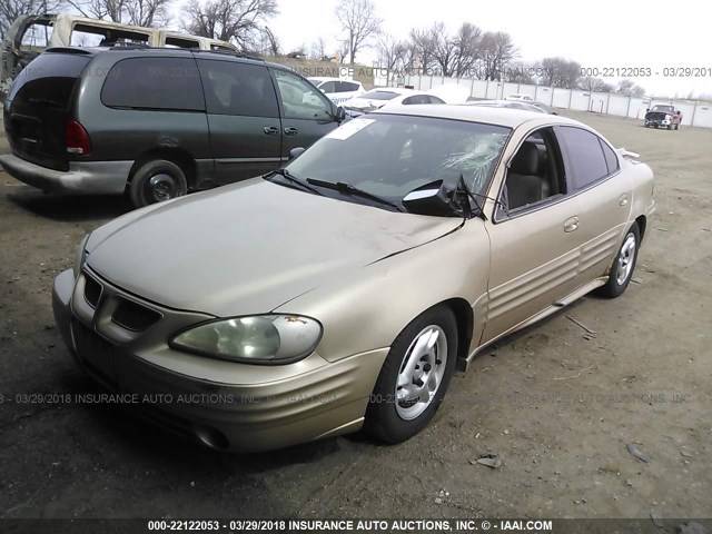 1G2NF52T11C110228 - 2001 PONTIAC GRAND AM SE1 GOLD photo 2