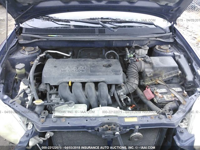 2T1KR32E25C399354 - 2005 TOYOTA COROLLA MATRIX XR BLUE photo 10