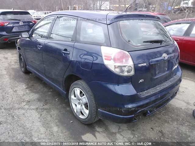 2T1KR32E25C399354 - 2005 TOYOTA COROLLA MATRIX XR BLUE photo 3