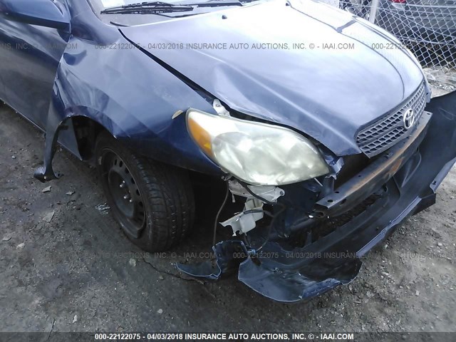 2T1KR32E25C399354 - 2005 TOYOTA COROLLA MATRIX XR BLUE photo 6
