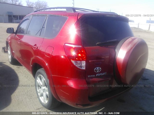 JTMZD32V665023817 - 2006 TOYOTA RAV4 SPORT MAROON photo 3