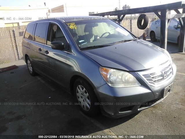 5FNRL3H21AB035316 - 2010 HONDA ODYSSEY LX GRAY photo 1