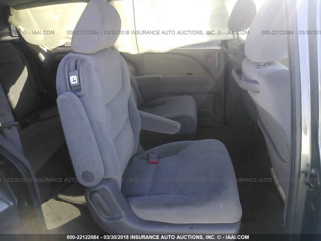 5FNRL3H21AB035316 - 2010 HONDA ODYSSEY LX GRAY photo 8