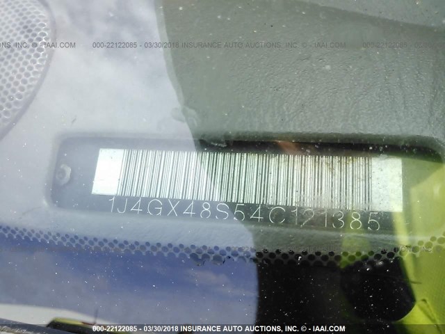 1J4GX48S54C121385 - 2004 JEEP GRAND CHEROKEE LAREDO/COLUMBIA/FREEDOM 银色 照片 9