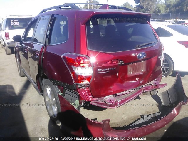 JF2SJAVC1GH413315 - 2016 SUBARU FORESTER 2.5I TOURING BURGUNDY photo 6