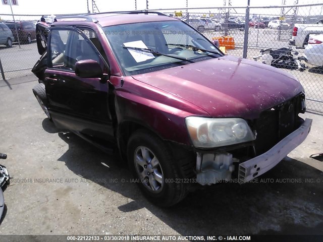 JTEDP21A740007741 - 2004 TOYOTA HIGHLANDER LIMITED MAROON photo 1