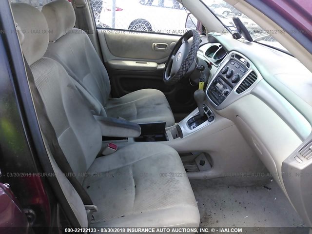 JTEDP21A740007741 - 2004 TOYOTA HIGHLANDER LIMITED MAROON photo 5