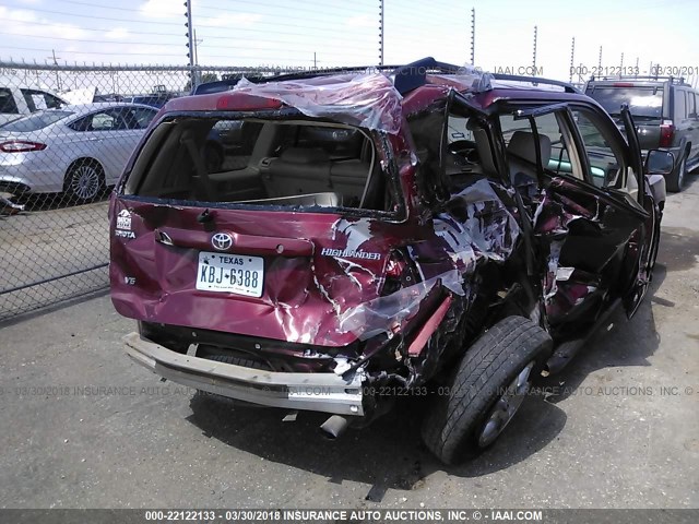 JTEDP21A740007741 - 2004 TOYOTA HIGHLANDER LIMITED MAROON photo 6