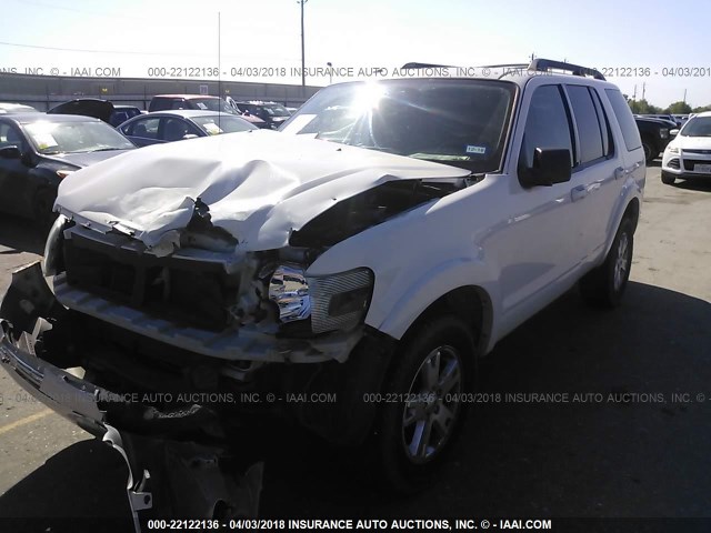 1FMEU7DE3AUA67884 - 2010 FORD EXPLORER XLT WHITE photo 2