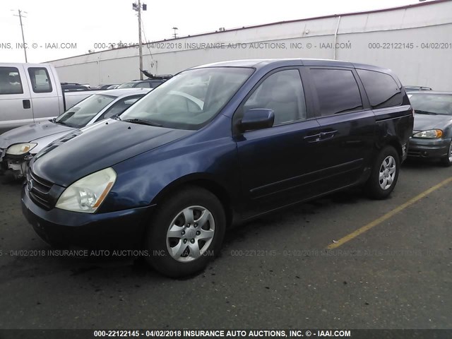 KNDMB233866040572 - 2006 KIA SEDONA EX/LX Dark Blue photo 2