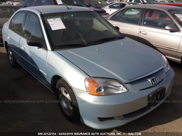 JHMES96633S026910 - 2003 HONDA CIVIC HYBRID Light Blue photo 1