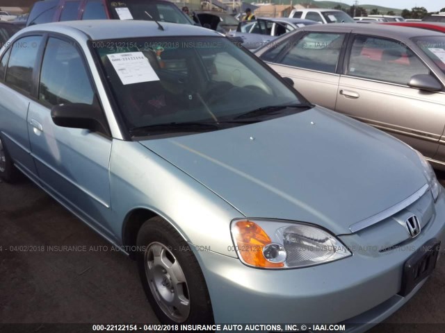 JHMES96633S026910 - 2003 HONDA CIVIC HYBRID Light Blue photo 6