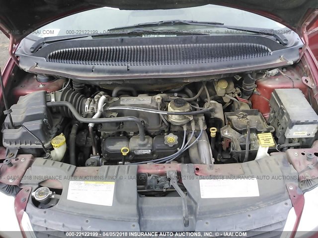 2C4GP44R24R575626 - 2004 CHRYSLER TOWN & COUNTRY LX MAROON photo 10